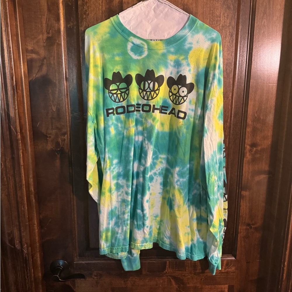 Green and Yellow Tie-Dye Long Sleeve Tees